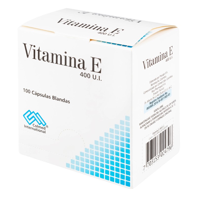VITAMINA E 400 U I 100 CAPSULAS COLMED - Imagen 2