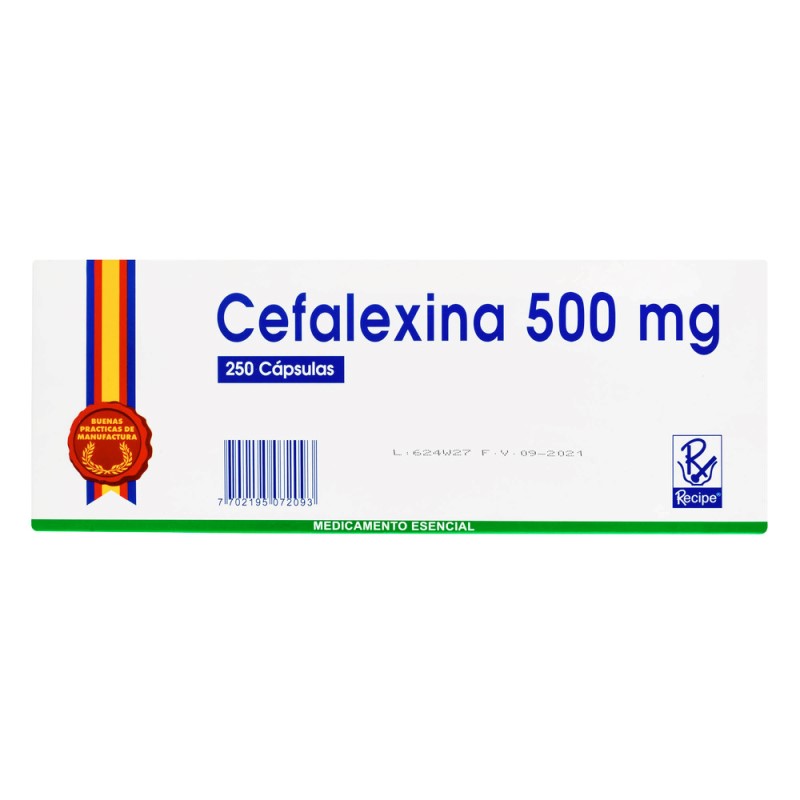 CEFALEXINA 500 MG 250 CAPSULAS RC (A)