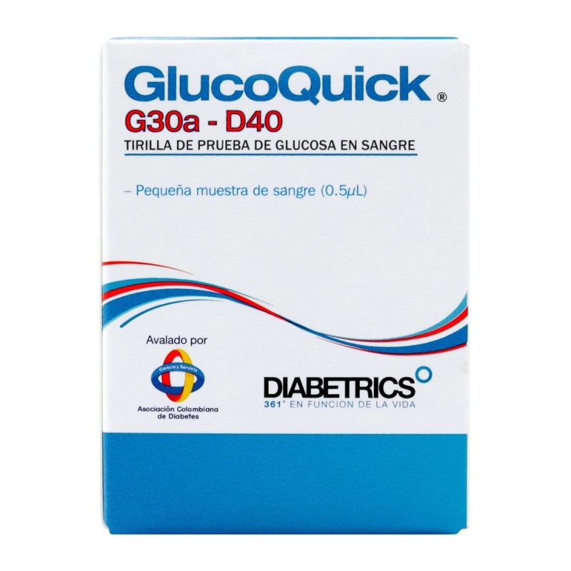 TIRAS REACTIVAS GLUCOQUICK 25 UND