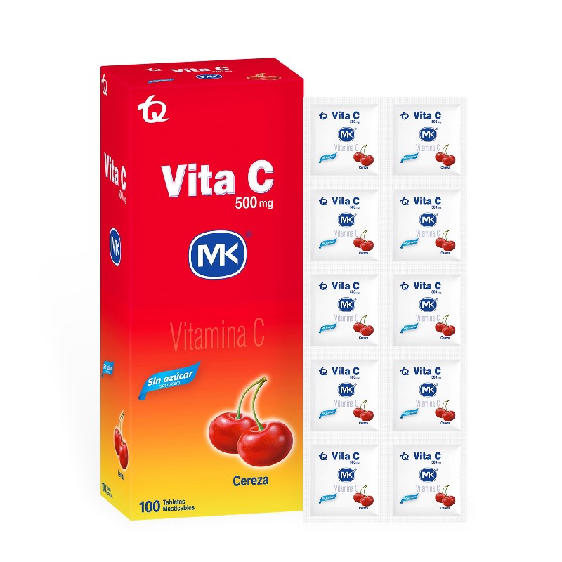 VITA C 500 MG CEREZA 100 TBS MK