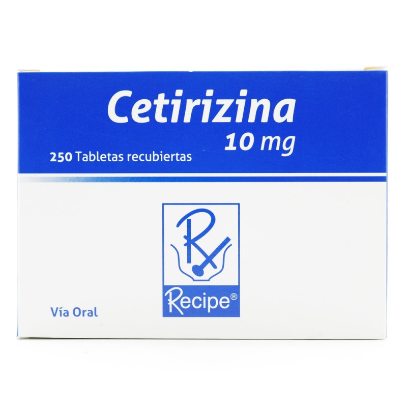 CETIRIZINA 10 MG 250 TABLETAS RC