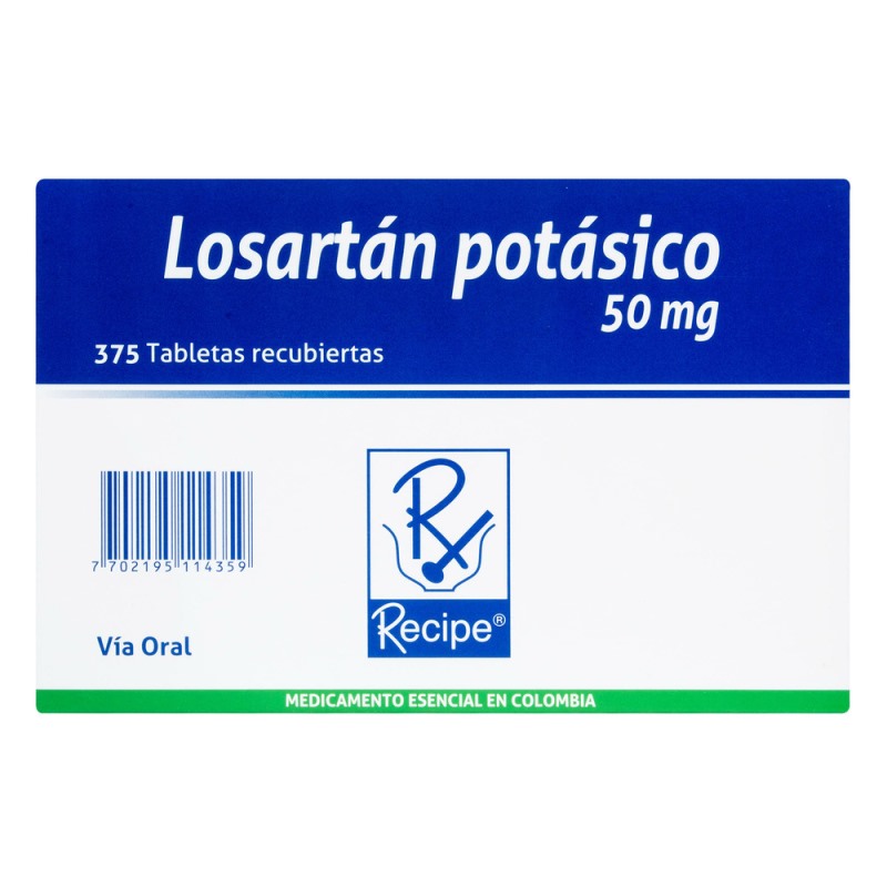 LOSARTAN 50 MG 375 TABLETAS RC
