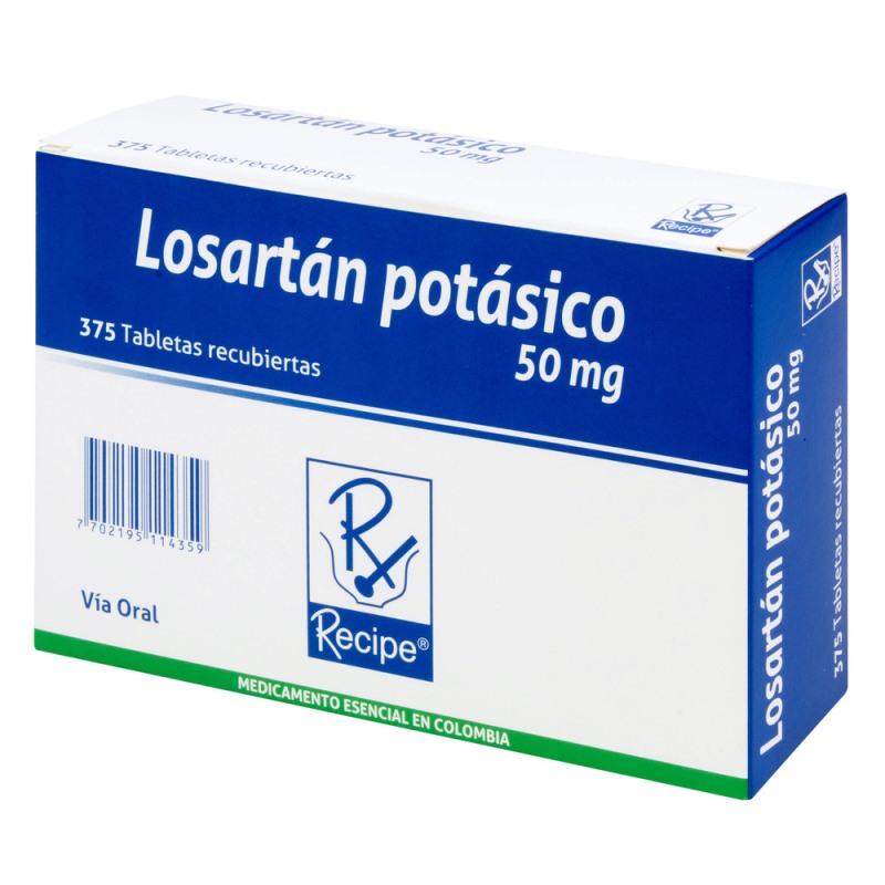 LOSARTAN 50 MG 375 TABLETAS RC - Imagen 2