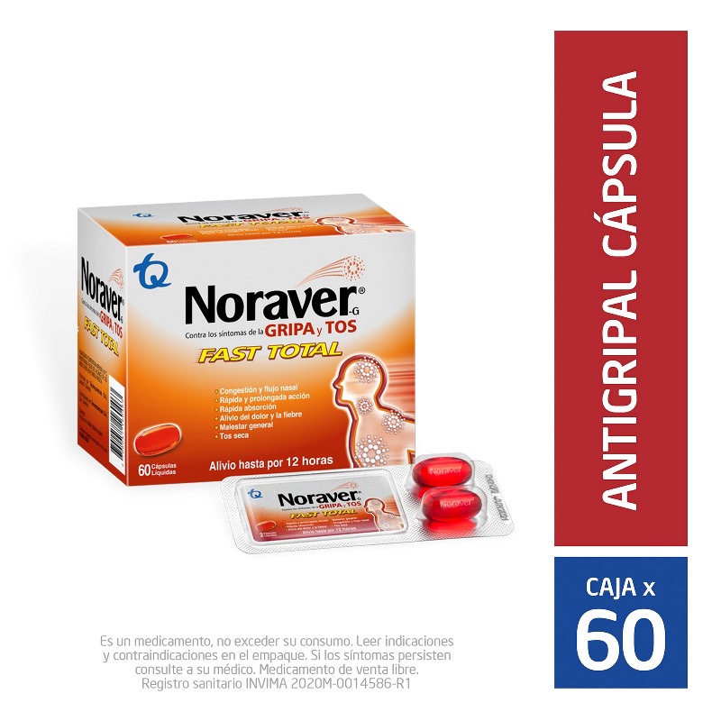 NORAVER GRIPA FAST TOTAL 60 CAPSULAS(A)