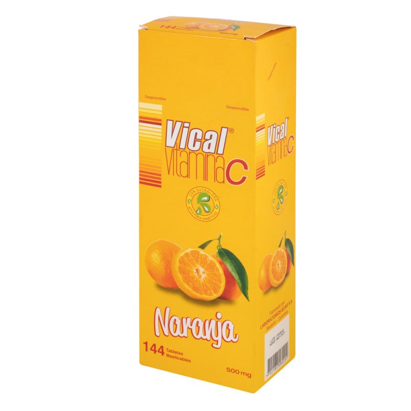VITAMINA C 500 MG VICAL NARANJA MAST.144 - Imagen 2