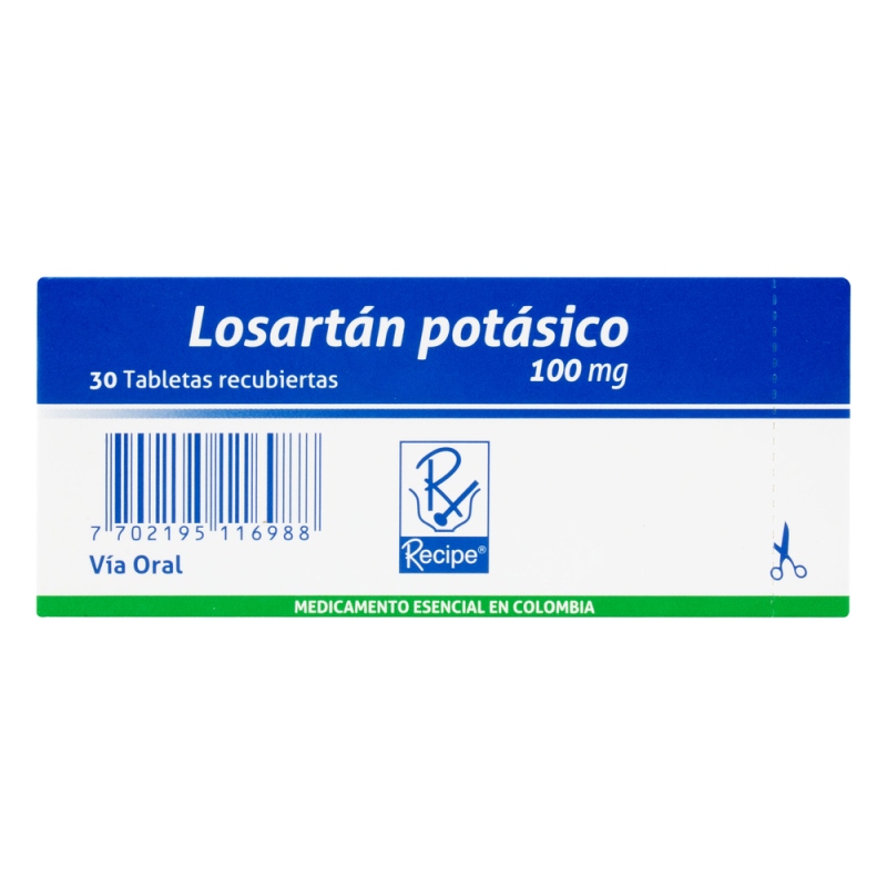 LOSARTAN 100 MG 30 TBS RC