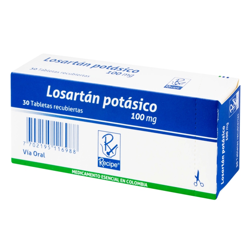 LOSARTAN 100 MG 30 TBS RC - Imagen 2