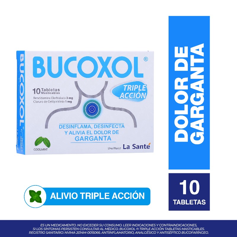 BUCOXOL TRIPLE ACCION COOLMINT 10 TBS