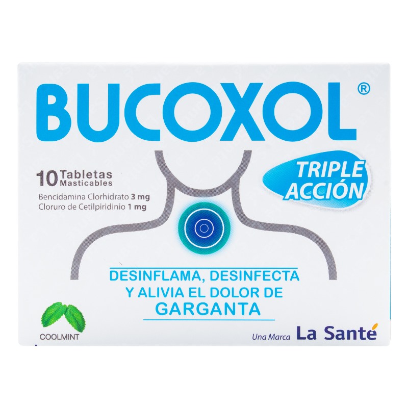 BUCOXOL TRIPLE ACCION COOLMINT 10 TBS - Imagen 2
