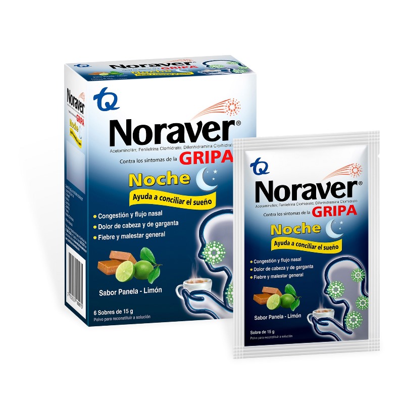 NORAVER GRIPA BEBIDA NOCHE 15 GR 6 SBS - Imagen 2