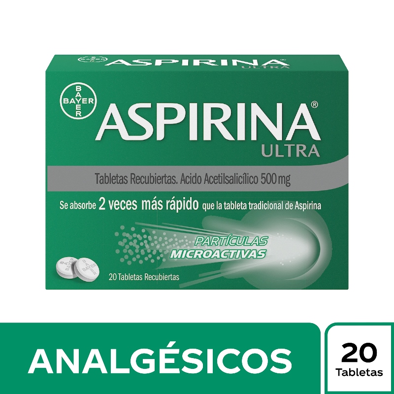 ASPIRINA ULTRA 500 MG 20 TABLETAS
