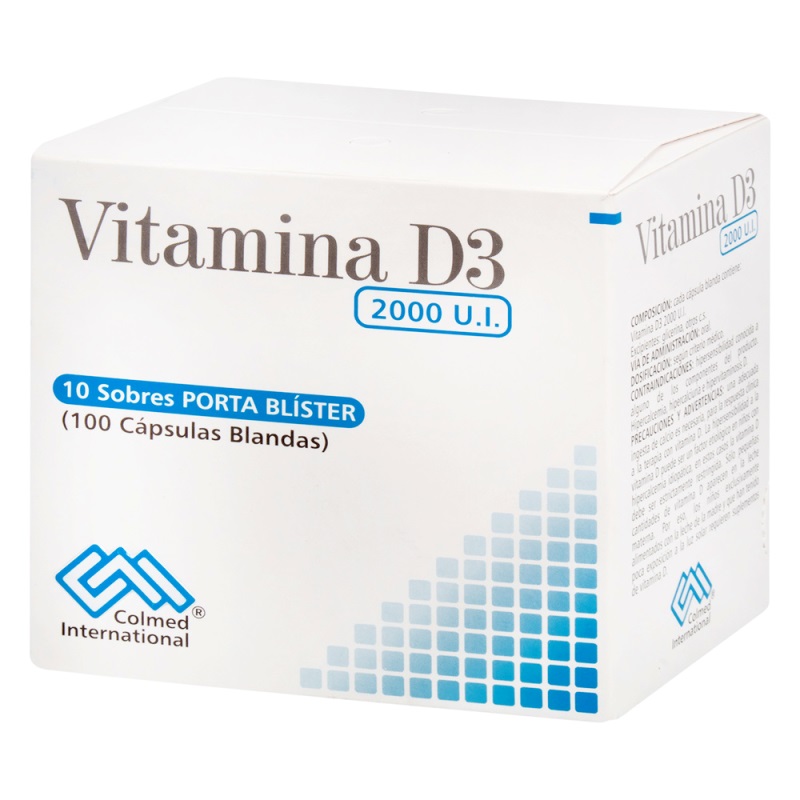 VITAMINA D3 2000 UI 100 CAP 10 SBS PC - Imagen 2