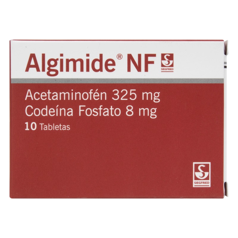 ALGIMIDE NF 325/8 MG 10 TBS ACETAM/CODE