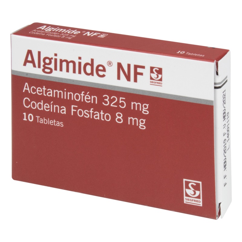 ALGIMIDE NF 325/8 MG 10 TBS ACETAM/CODE - Imagen 2