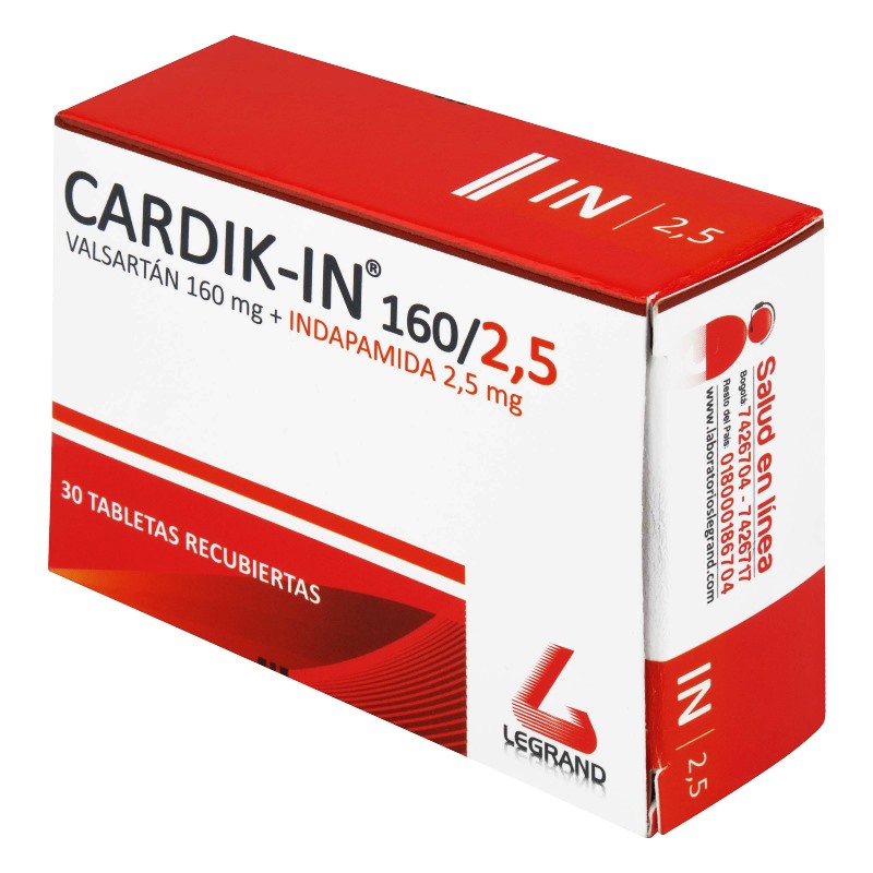 CARDIK-IN 160/2.5 MG 30 TABLETAS