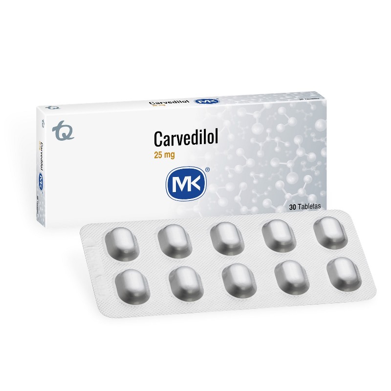 CARVEDILOL 25 MG 30 TABLETAS MK(P)35670