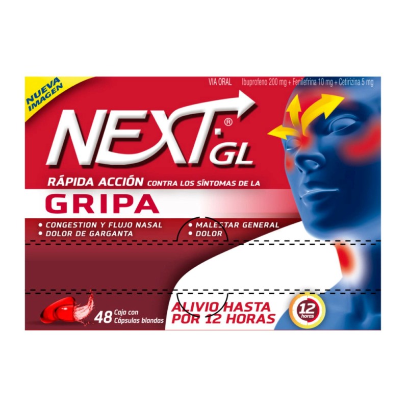 NEXT GEL GRIPA 48 CAPSULAS BLANDAS (SF)