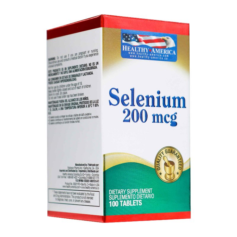 SELENIUM 200MCG HEALTHY AMERICA 100TAB - Imagen 2
