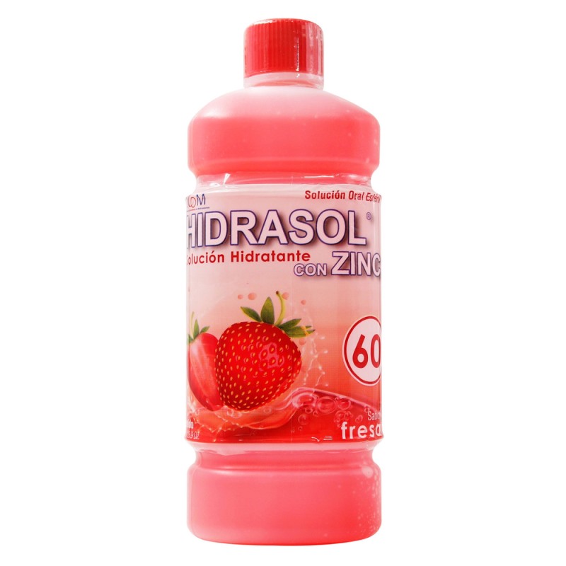 HIDRASOL 60 CON ZINC FRESA 500 ML ICOM