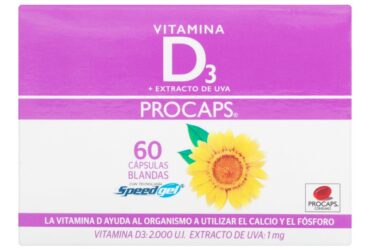 VITAMINA D3+EXTRACTO DE UVA 60 CAPS PC