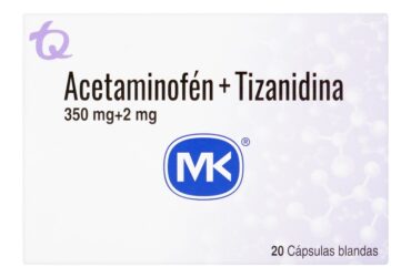 ACETAMINOFEN/TIZANIDINA 350MG/2MG 20CAPS