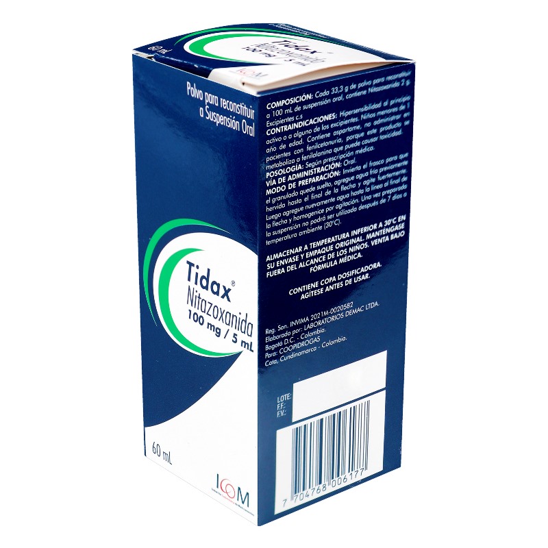 TIDAX 100 MG SUSPENSION 60 ML ICOM