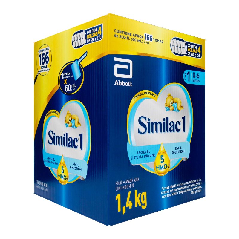 SIMILAC 1 5HMOS CAJA 1400GRS (4BOL 350G) - Imagen 3