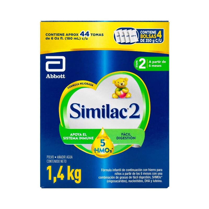 SIMILAC 2 5HMOS CAJA 1400GRS (4BOL 350G)