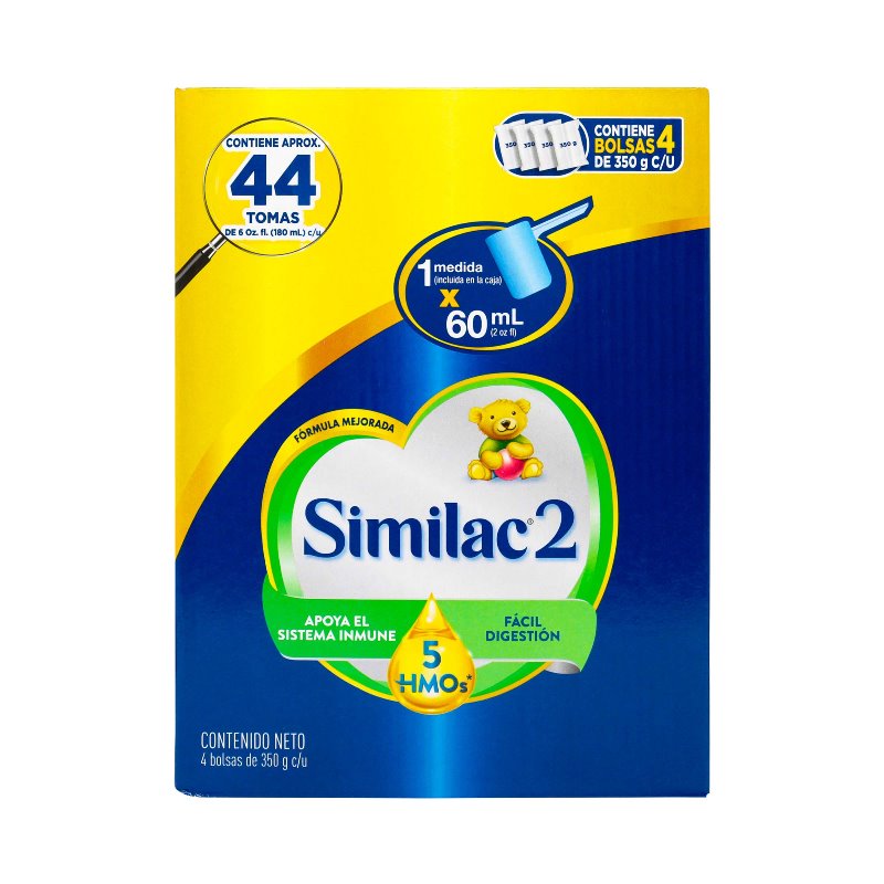 SIMILAC 2 5HMOS CAJA 1400GRS (4BOL 350G) - Imagen 2