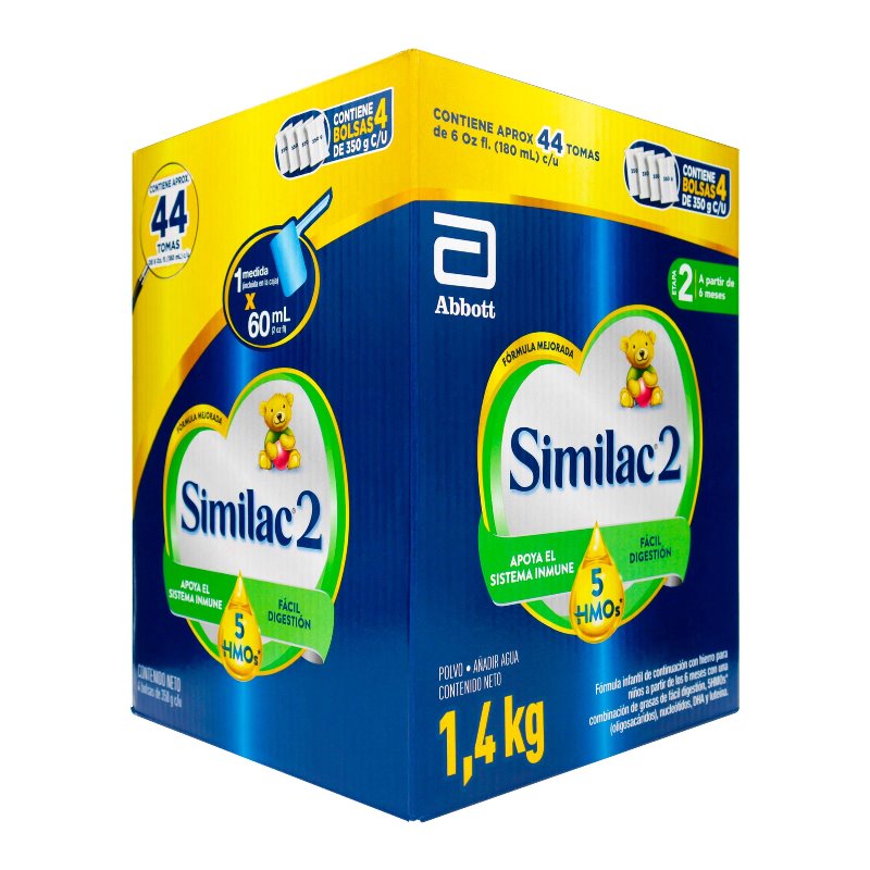 SIMILAC 2 5HMOS CAJA 1400GRS (4BOL 350G) - Imagen 3