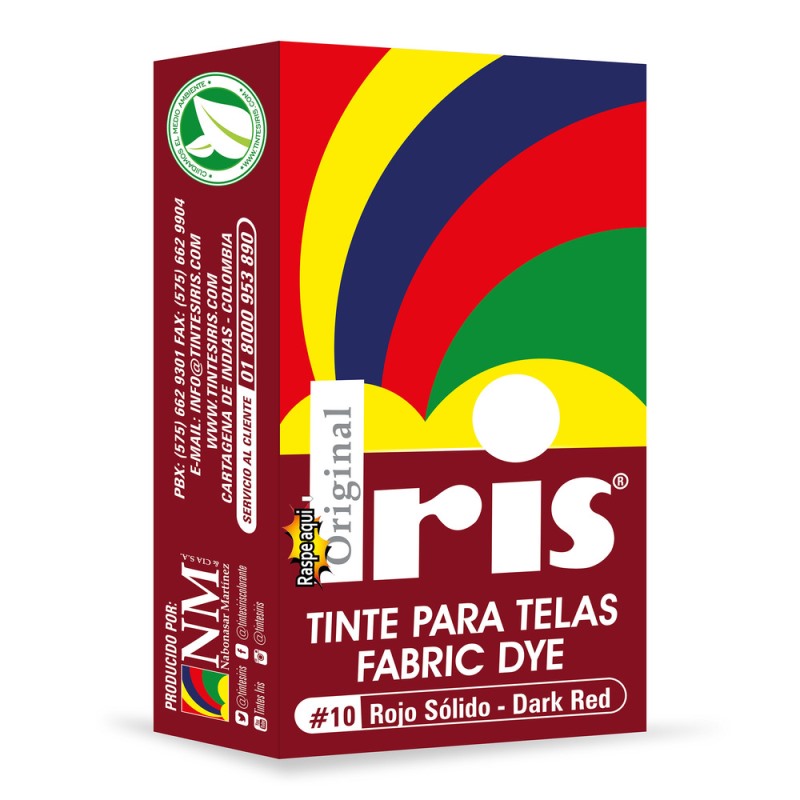 TINTE IRIS 10 ROJO SOLIDO 9 GR - Imagen 2