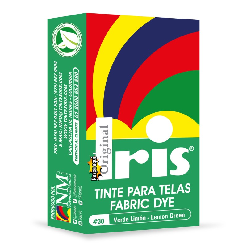 TINTE IRIS 30 VERDE LIMON 9 GR - Imagen 2