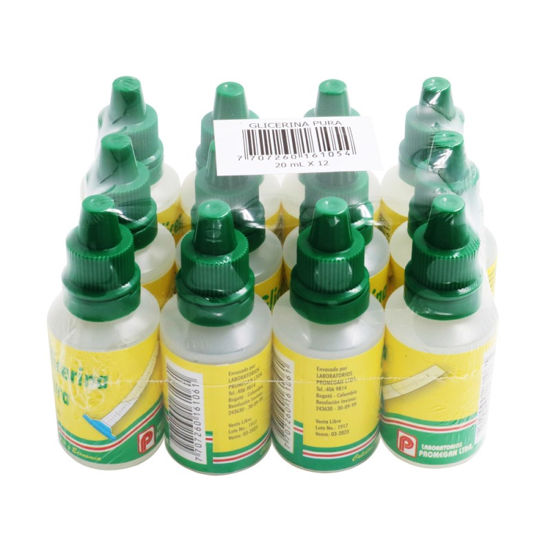 GLICERINA PURA 12 UND 20 ML PROMEGAN