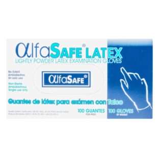 GUANTE EXAMEN ALFA LATEX 100 UND S