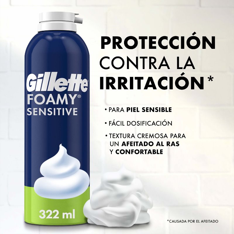 ESPUMA DE AFEITAR FOAMY SENSIBLE 312 GR - Imagen 2