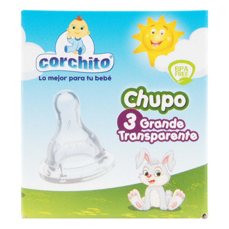 CHUPO CORCHITO BLANCO # 3 GDE. - Imagen 2