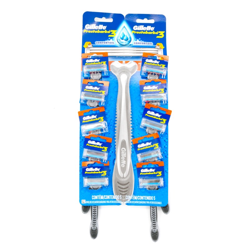 MAQ.PRESTOBARBA GILLETTE 3 10 UND