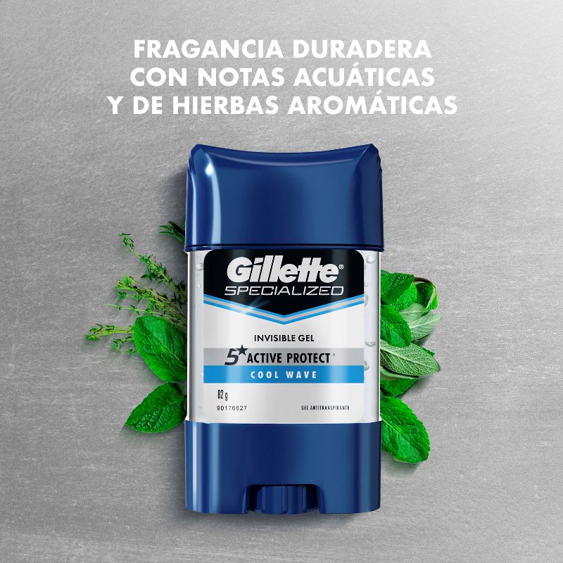 DTE.GILLETTE GEL COOL WAVE 82 GR - Imagen 2