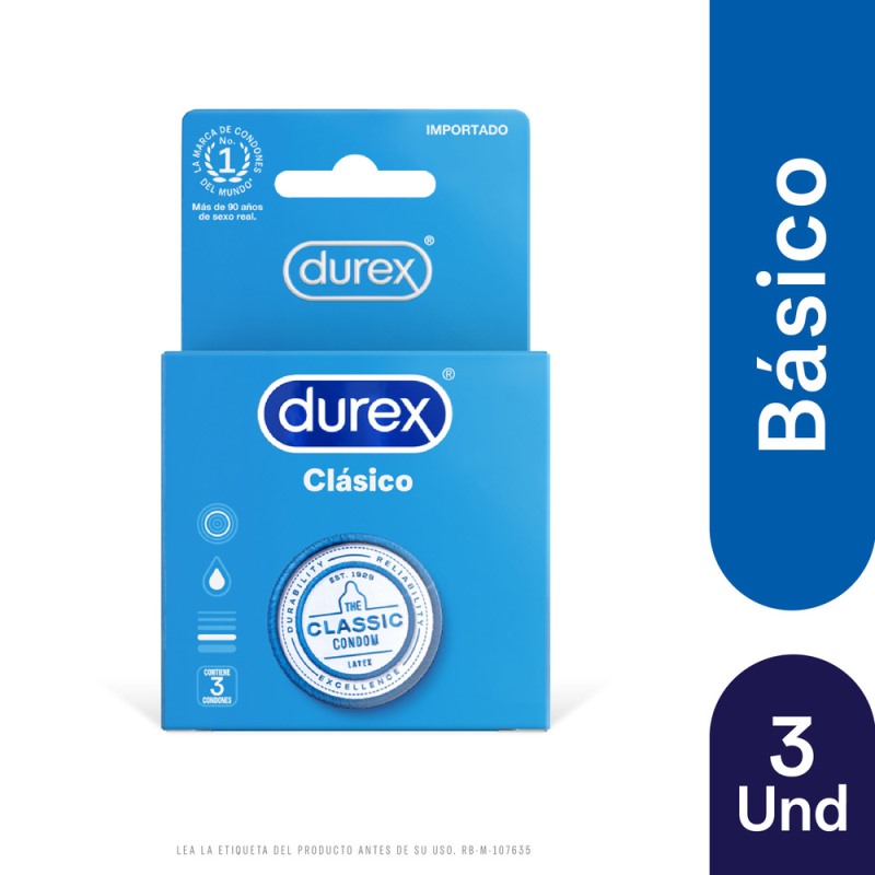 PRESERVAT.DUREX CLASICO 3 UND