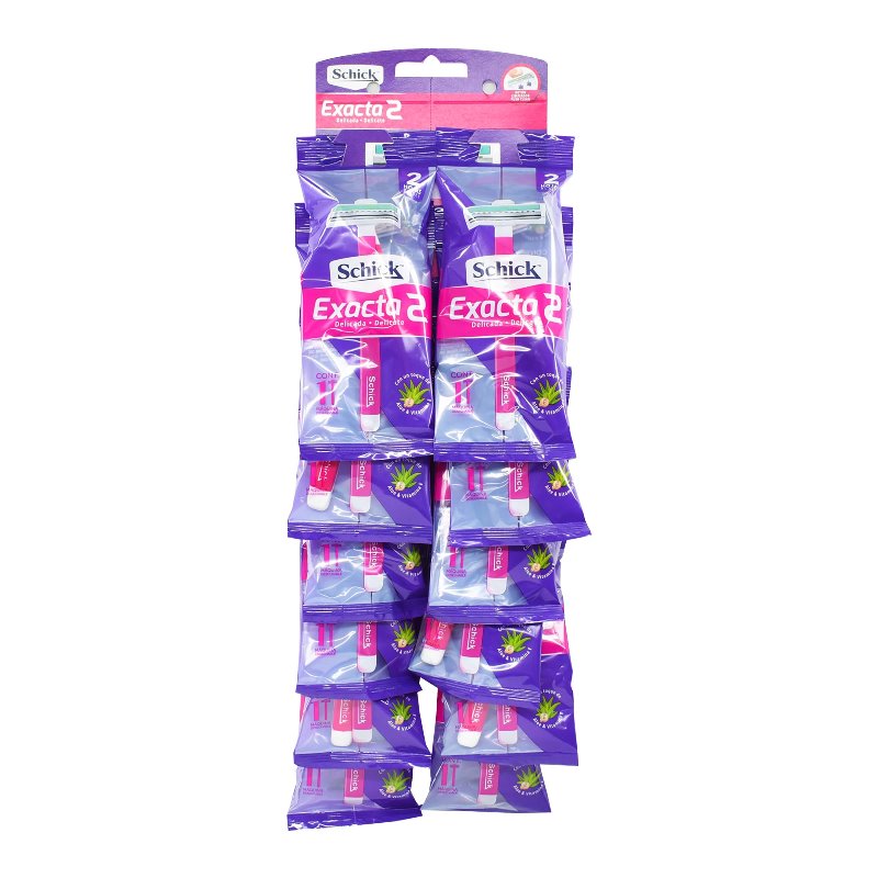 MAQ.SCHICK EXACTA PIEL DELICADA 12UDS