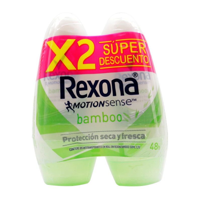 2 DTE.REXONA ROL. BAMBOO 50 ML S.O. M
