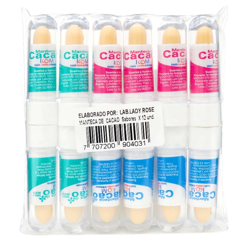 MANTECA DE CACAO LABIAL SABO 12 UND ICOM