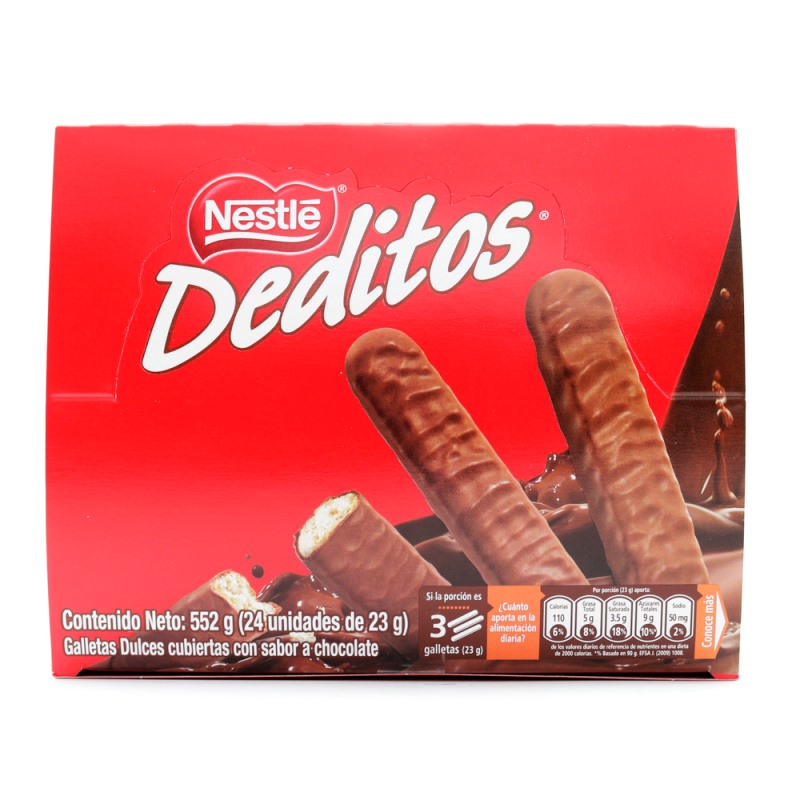 DEDITOS DE CHOCOLATE 23 GR 24 UND