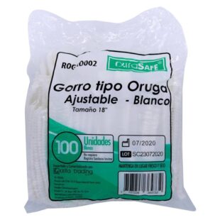 GORRO TIPO ORUGA BLANCO ALFA 100 UND