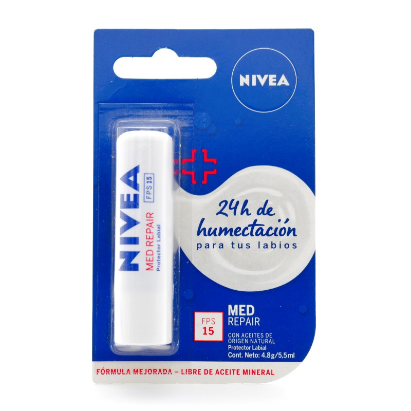 PROT.LABIAL NIVEA LIP CARE MED FPS 15