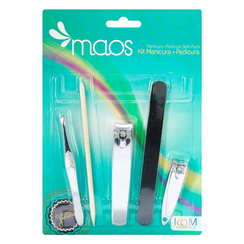 KIT MANICURA Y PEDICURA MAOS 5 PIEZ ICOM