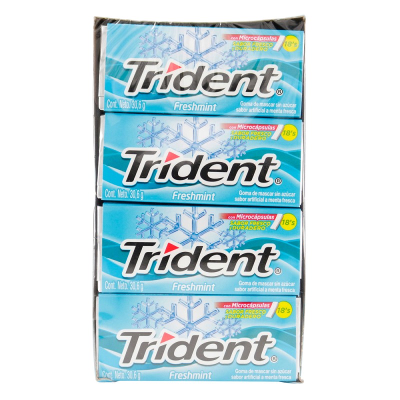 CHICLE TRIDENT EVUP FRESH MINT 12 UND