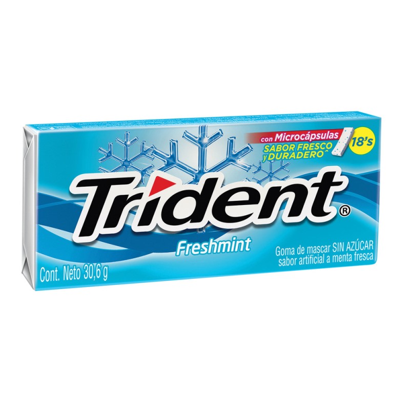 CHICLE TRIDENT EVUP FRESH MINT 12 UND - Imagen 2