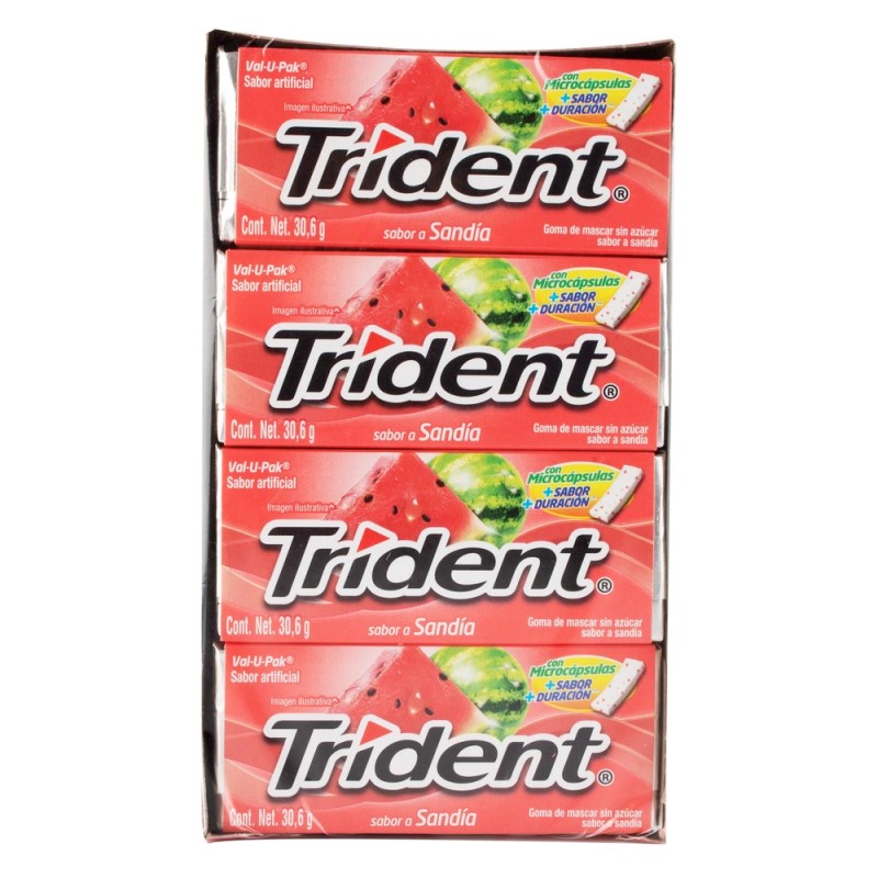 CHICLE TRIDENT SANDIA 12 UND