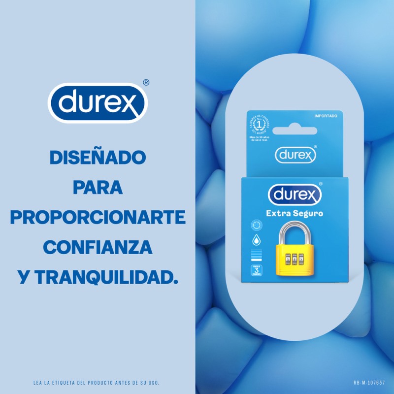 PRESERVAT.DUREX EXTRA SEGURO 3 UND - Imagen 5